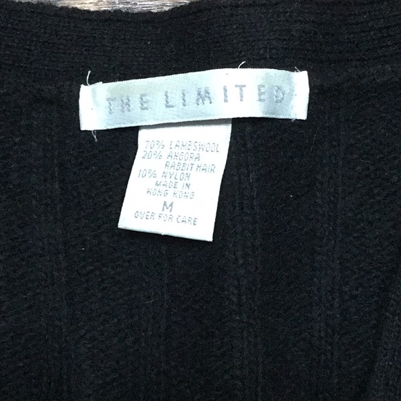 Oversized Black V Neck Sweater with pockets - Picture 4 of 7